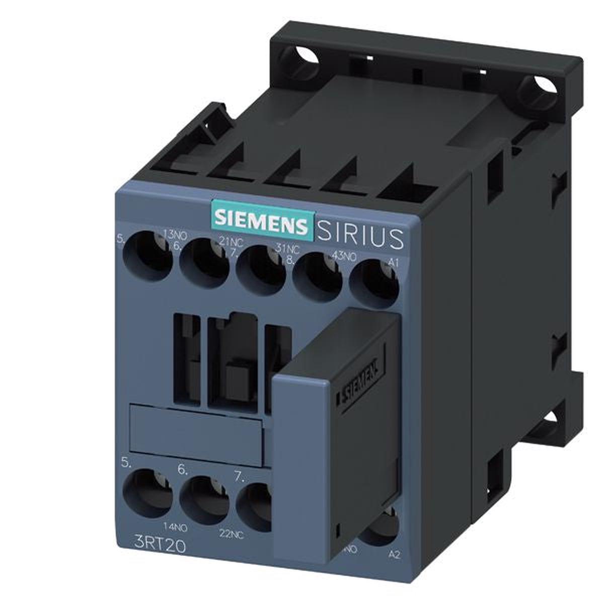 3RT2017-1WB41 – Siemens 12A 3-Pole 24V DC Motor Contactor, SIRIUS 3RT2 Series, 5.5kW 690VAC, DIN Rail Mount