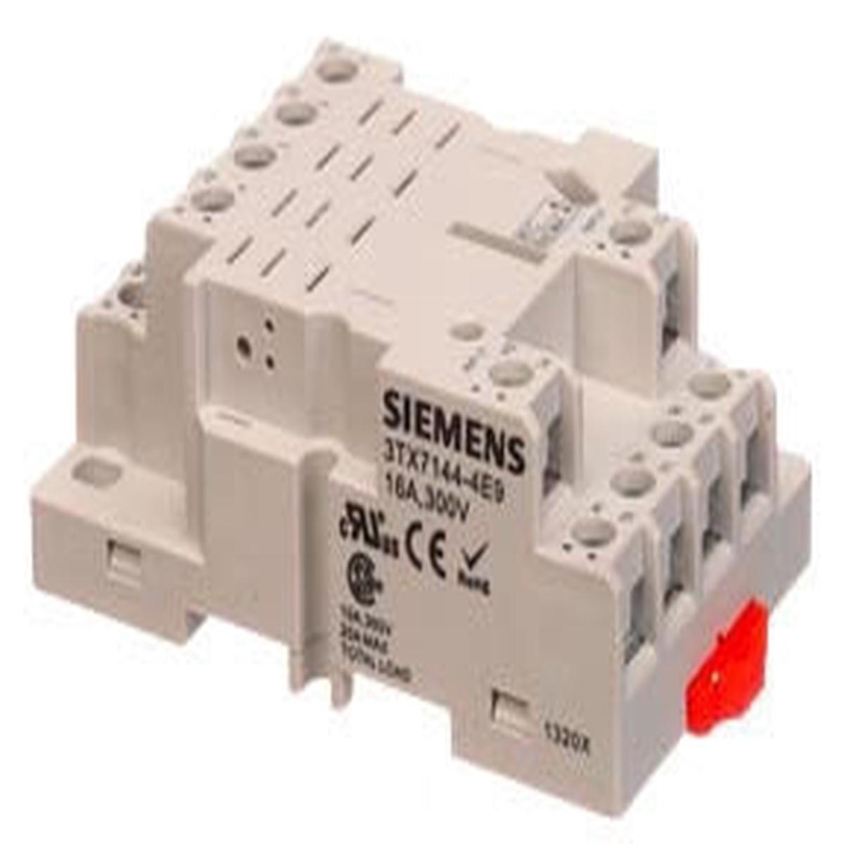 3TX71444E9 – Siemens 120 VAC 14-Pin DIN Rail Mount Screw Terminal Relay Socket