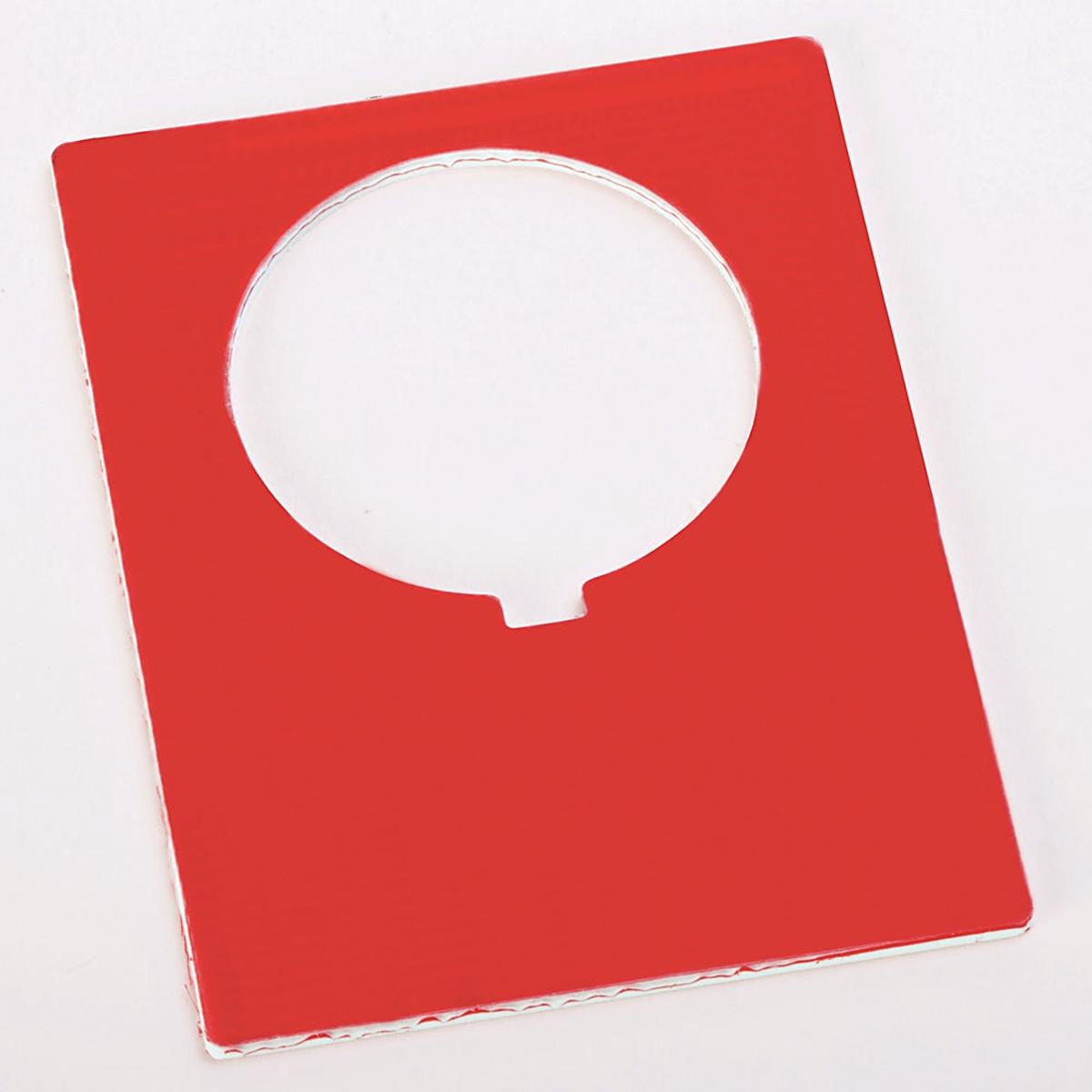 800H-W300J – Allen-Bradley 30mm Red Blank Jumbo Legend Plate for Motor Control