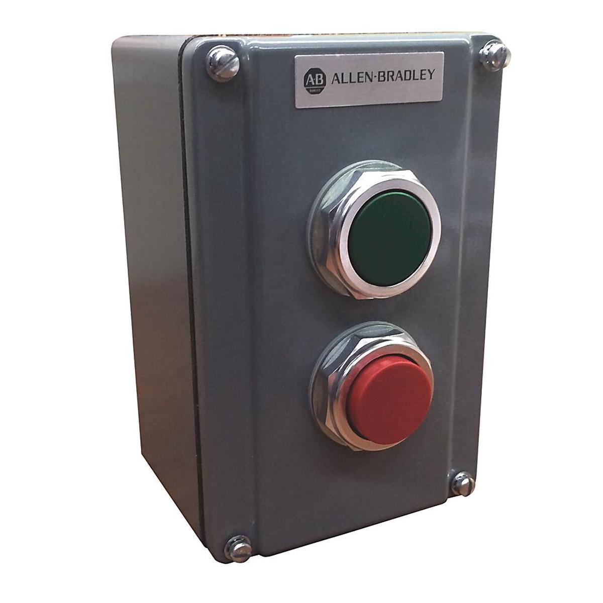 800T-2TA – Allen-Bradley 30mm Oiltight/Watertight Pushbutton Station, 600 VAC, 10 A, 2 Operators, NEMA 4/13