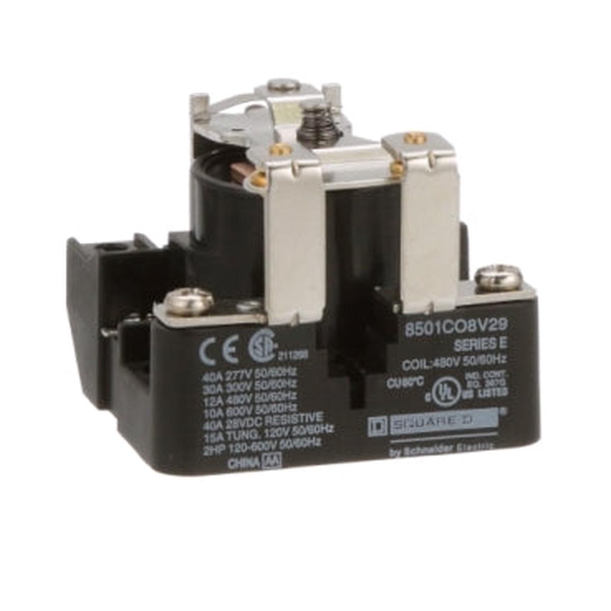 8501CO8V29 – Square D Power Relay Type C 2.0 HP 30A 480VAC Coil