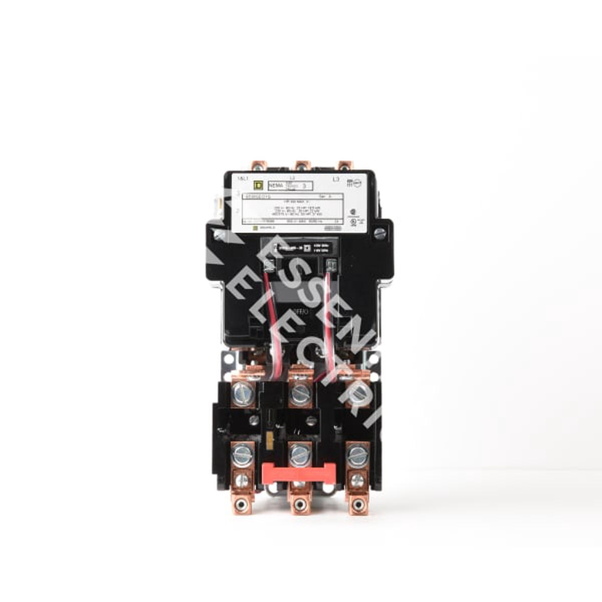 8536SEO1V06 – Square D 90A 600V 3 Pole NEMA Size 3 Open Magnetic Motor Starter, 480V Coil, Non-Reversing, Surface Mount