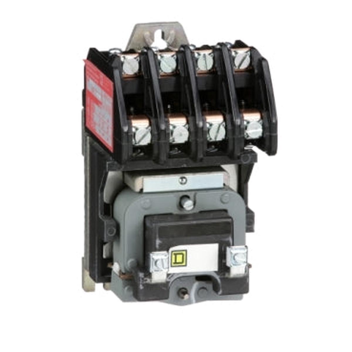 8903LO40V04 – Square D 30A 4-Pole Lighting Contactor 600V 277V Coil