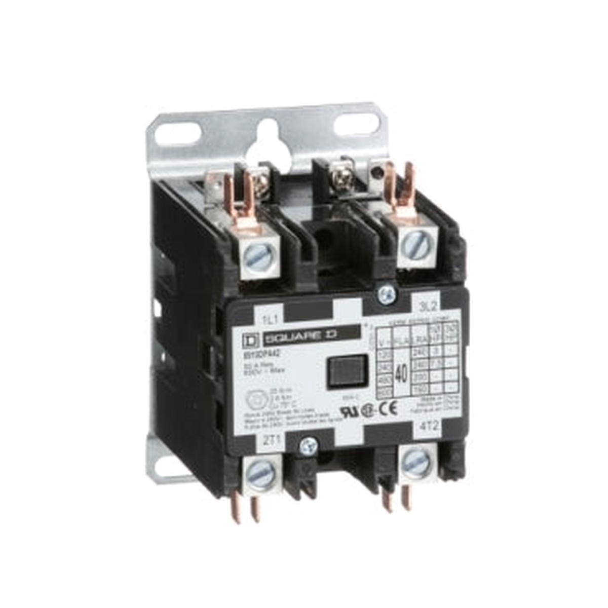 8910DPA42V06 – Square D 40A 2 Pole Definite Purpose Contactor 440/480V AC Open