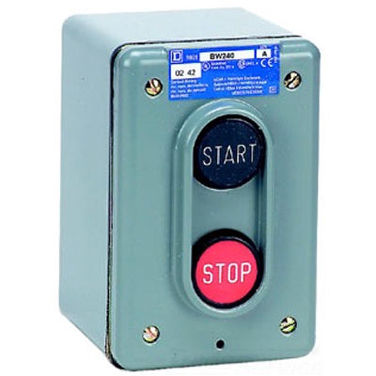 9001BW252 – Square D 2-Element Pushbutton Control Station 600VAC 5A NEMA 4 Motor Control