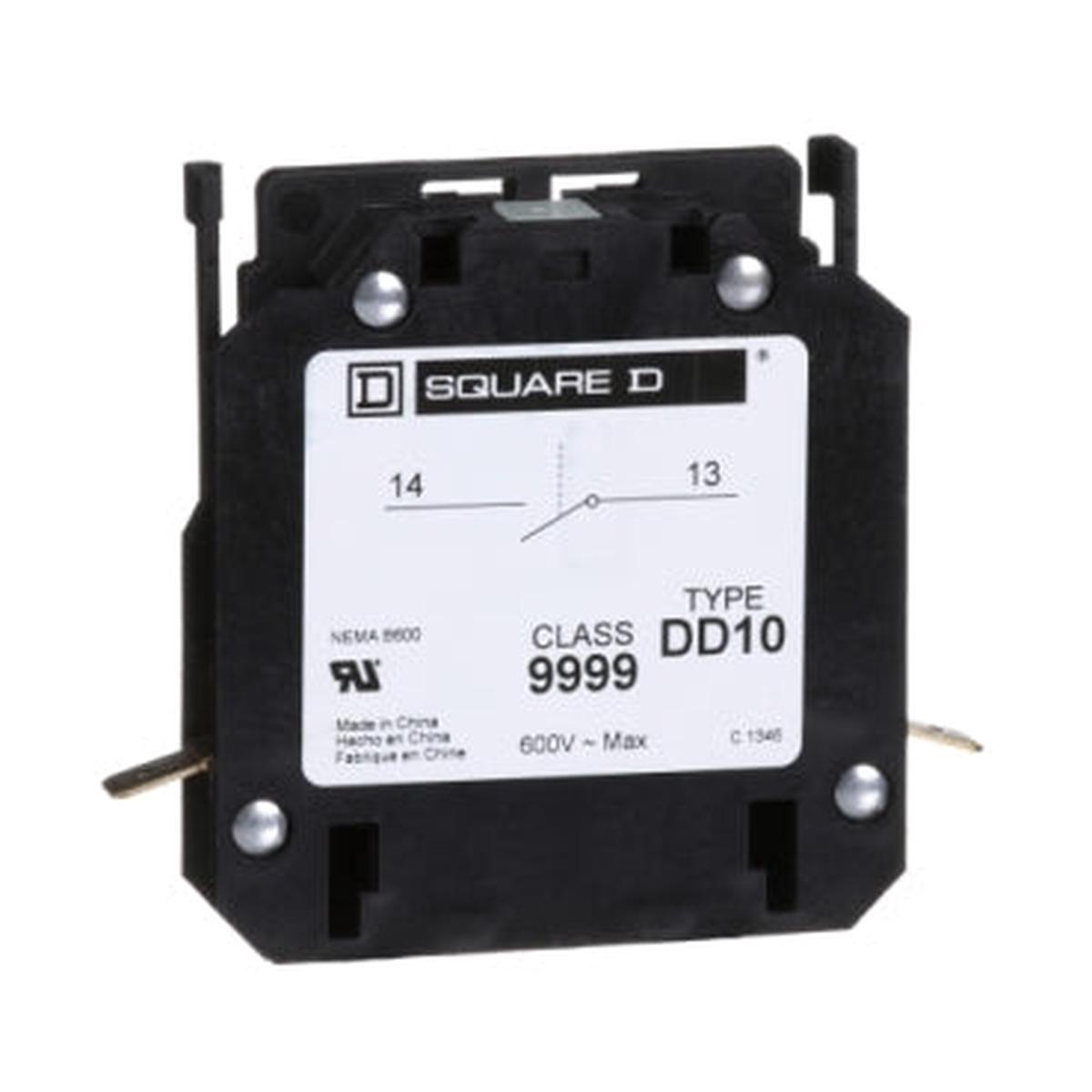 9999DD10 – Square D Definite Purpose Auxiliary Contact 1NO 600VAC