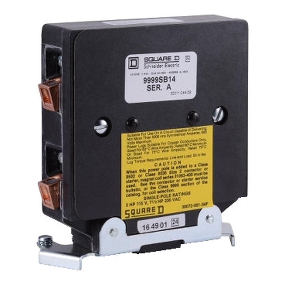9999SB14 – Schneider Electric Motor Control 45A 2NO NEMA Size 2 Power Pole Module
