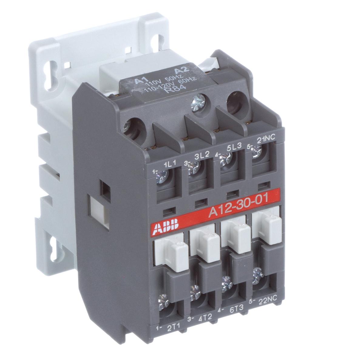 A12-30-01-84 – ABB 3-Pole 11A 600V A-Line Motor Control Contactor with 110V Coil