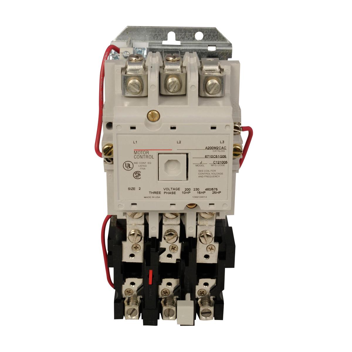 A200M2CB Cutler Hammer A200 Series Motor Starter 3 pole 3 phase 600V 45A 200V coil