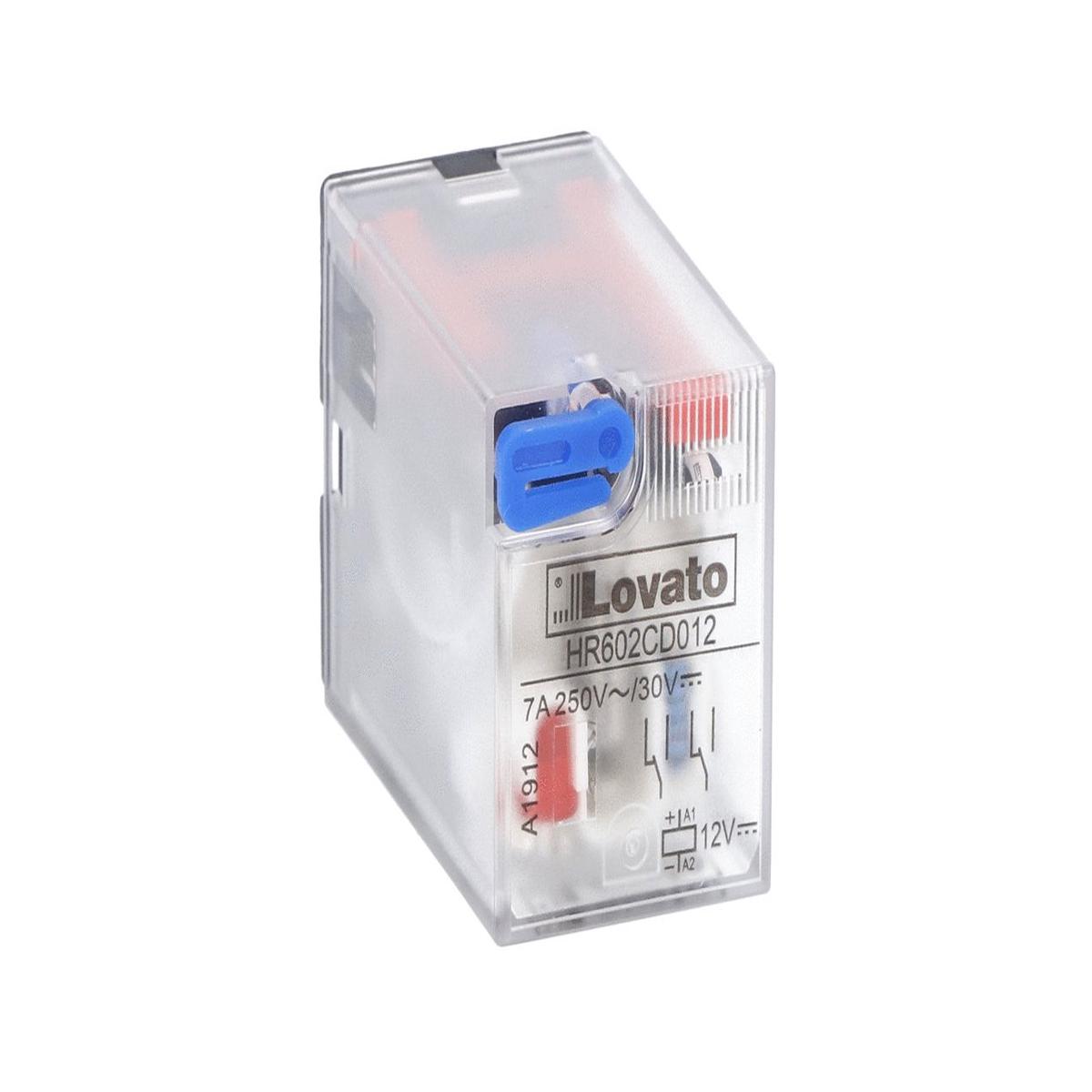 Lovato Electric Industrial relay with LED state indicator and mechanical actuator – HR602CD024 (MOQ 10 pcs)