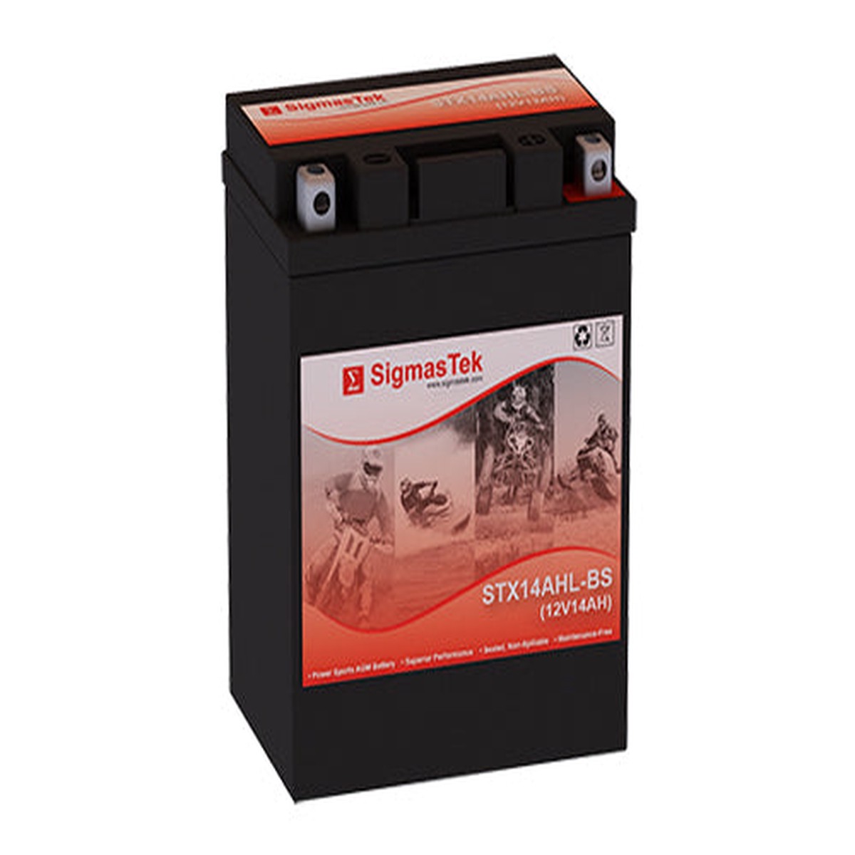 SigmasTek Compatible Replacement for Mighty Max YTX14AHL Battery