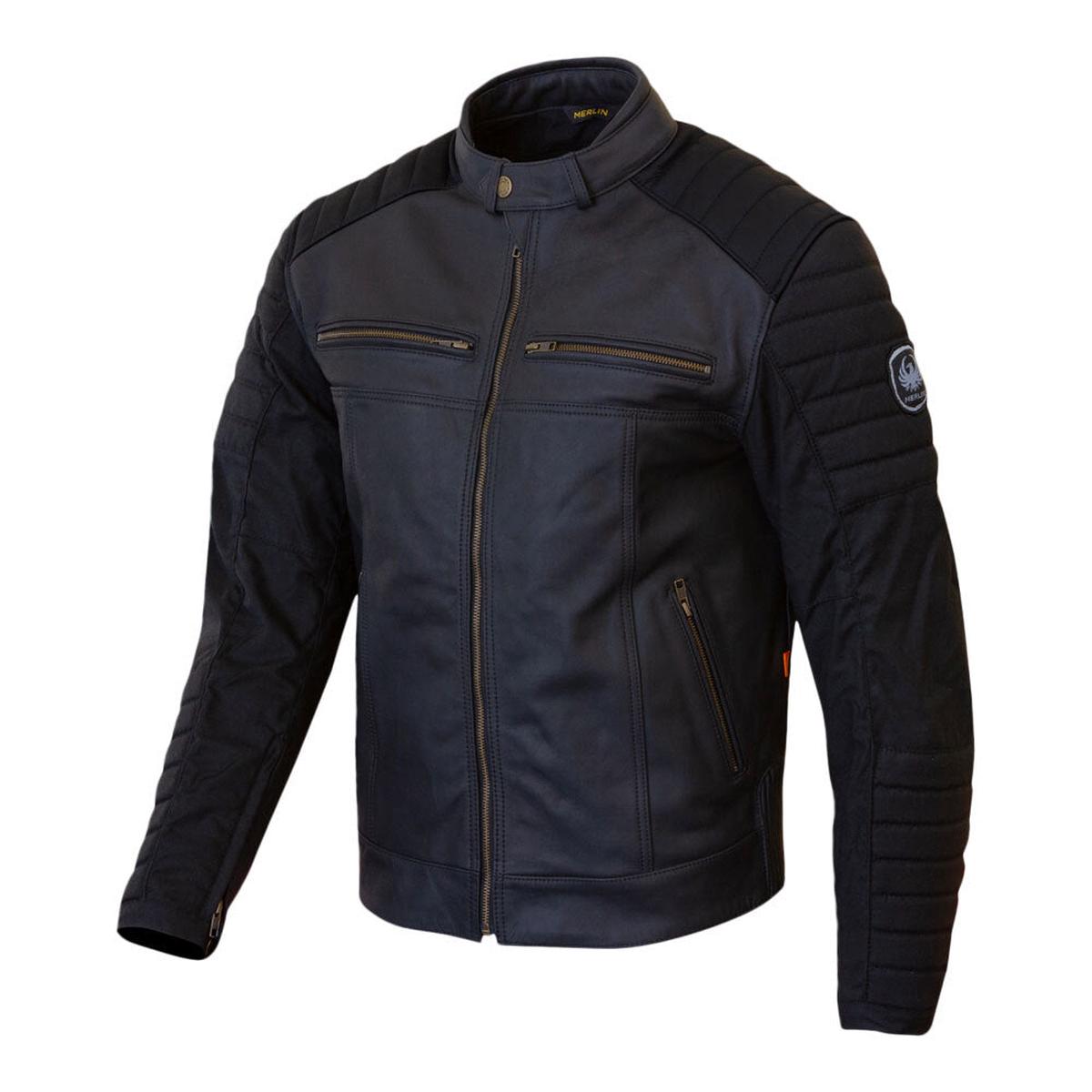 Merlin Ridge D3O Cotec Black Heritage Leather Jacket