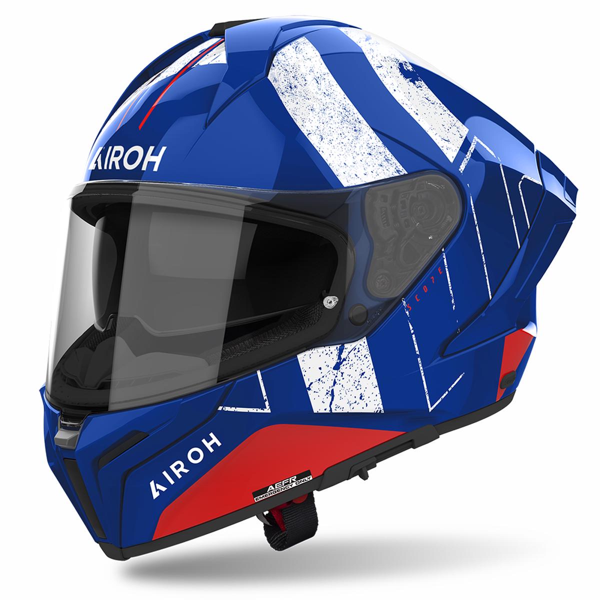 Airoh Matryx Scope Gloss Blue/Red Helmet