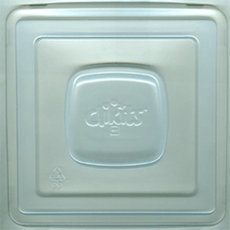 Milky White Clikits Sorting Tray, 9 Compartment, Lid