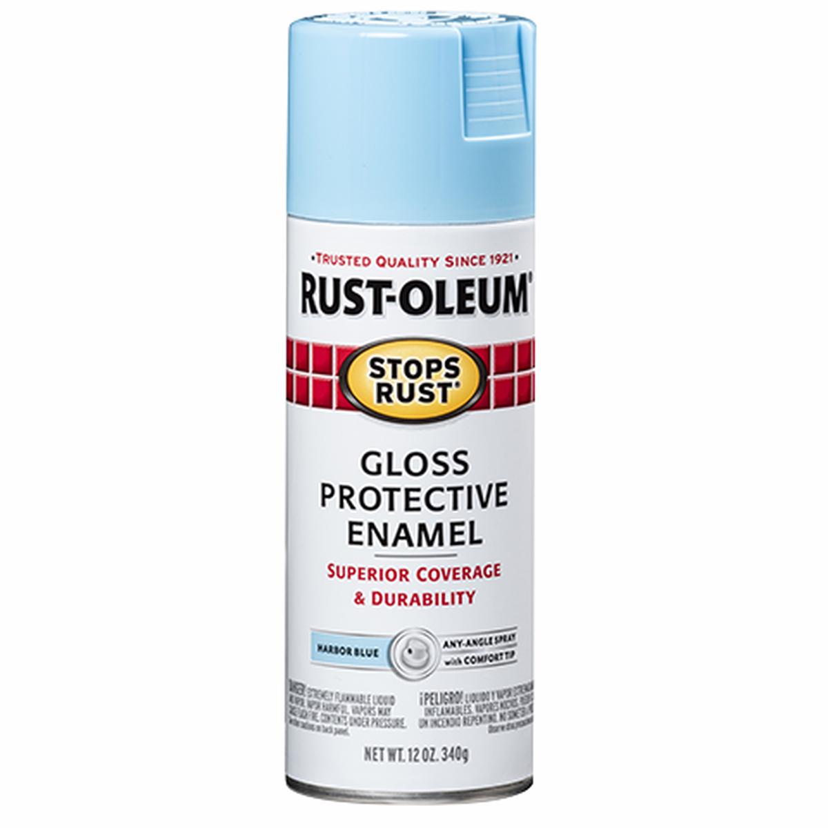12 OZ Stops Rust Protective Enamel Spray Paint – Gloss Harbor Blue