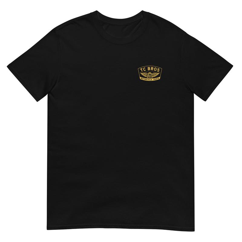 Gold Winged Wheel – Black Tee S