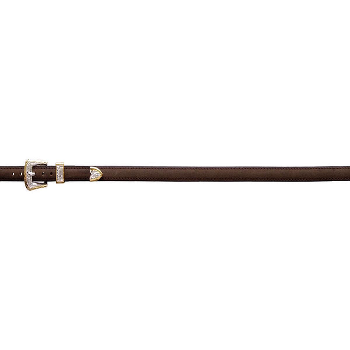 Distressed Smooth Leather Edge Stitched Hatband