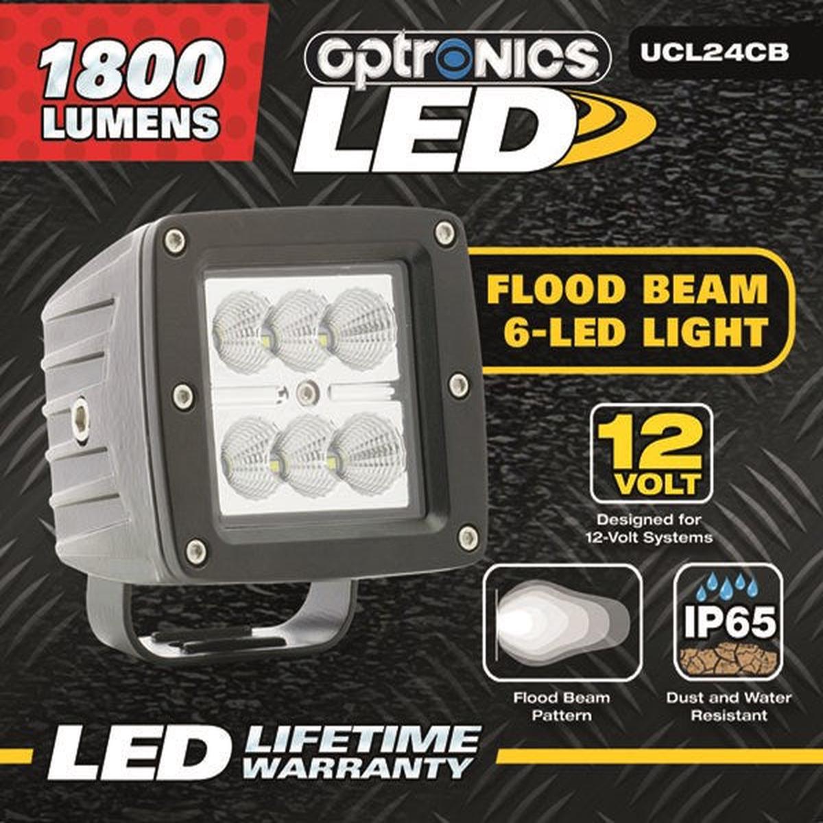 Flood Beam 6-LED Light Cube, Pedestal Mount