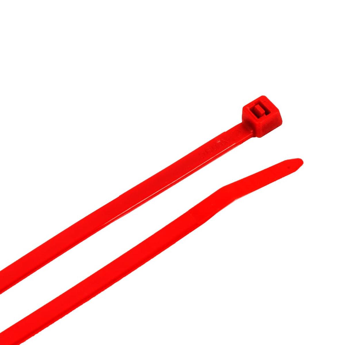 Cable Ties, 8 in Red Standard Duty, 100-Pack