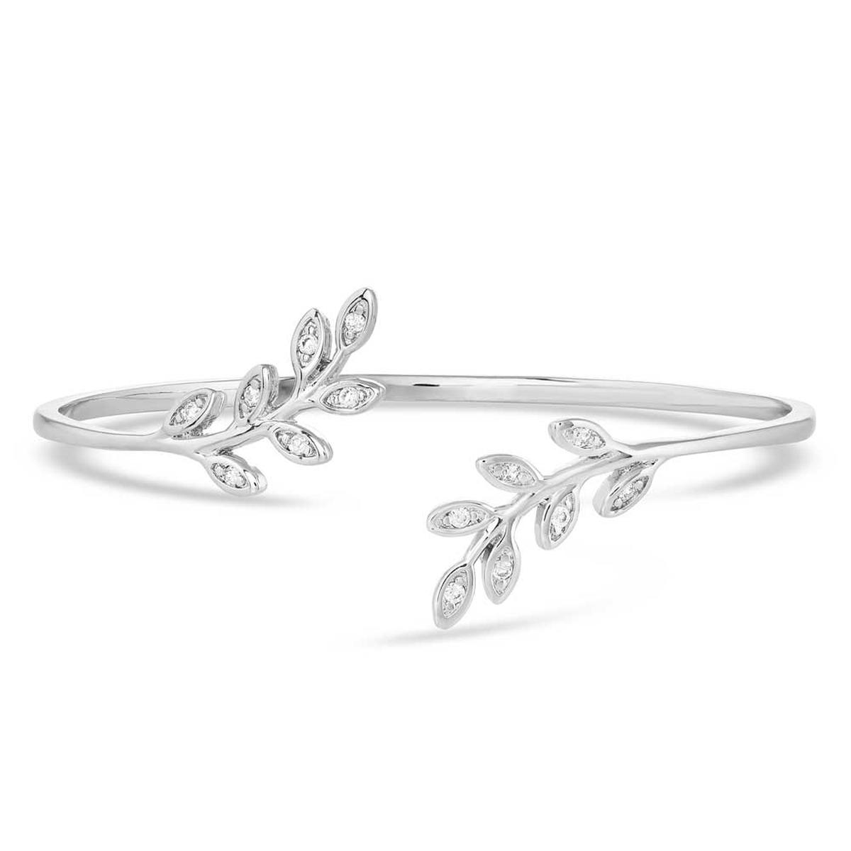 Frozen In Time Leaf Cuff Bracelet