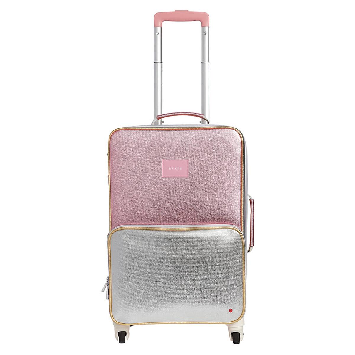 Logan Carry-On Suitcase PinkSilver