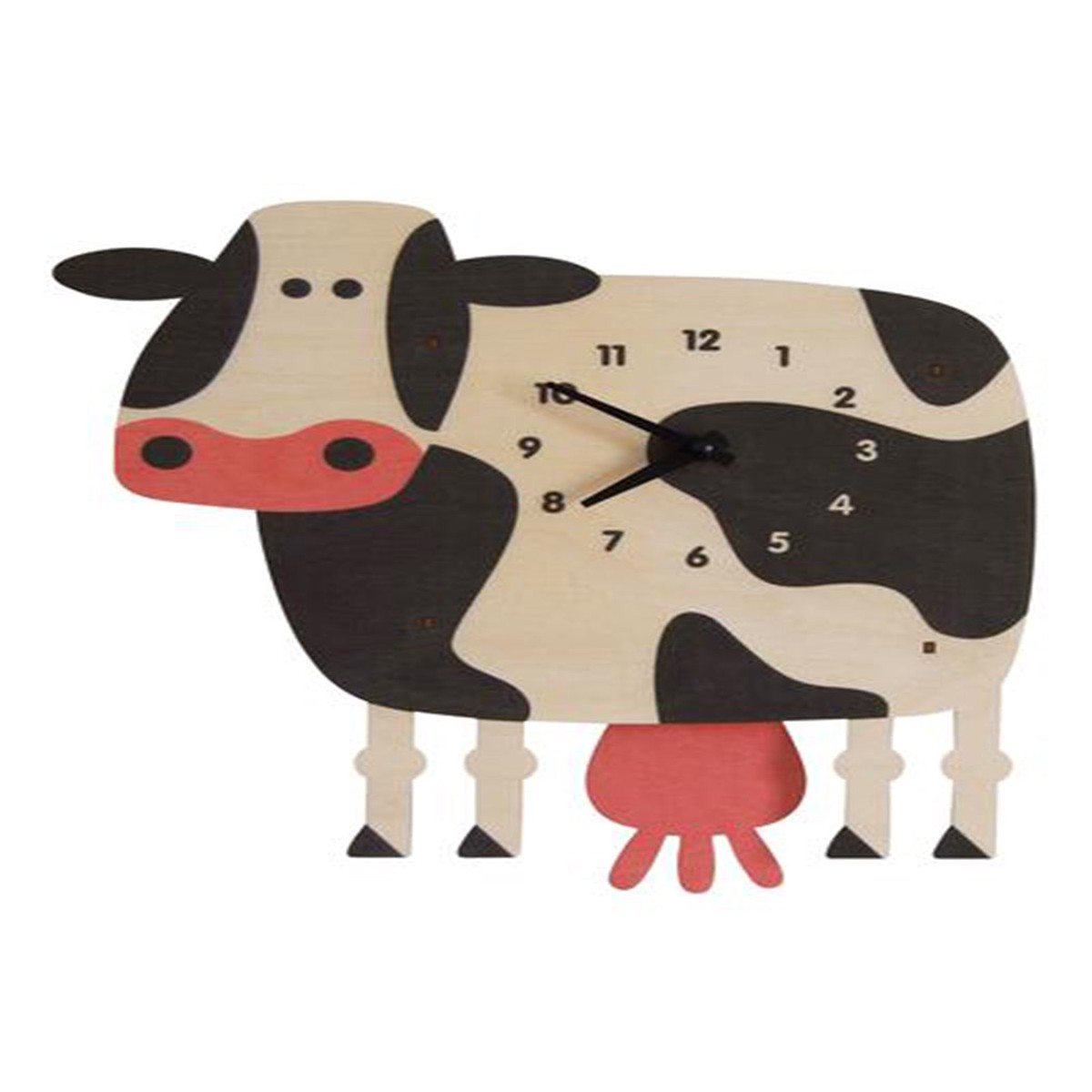 Popclox Cow Pendulum Clock – Wood