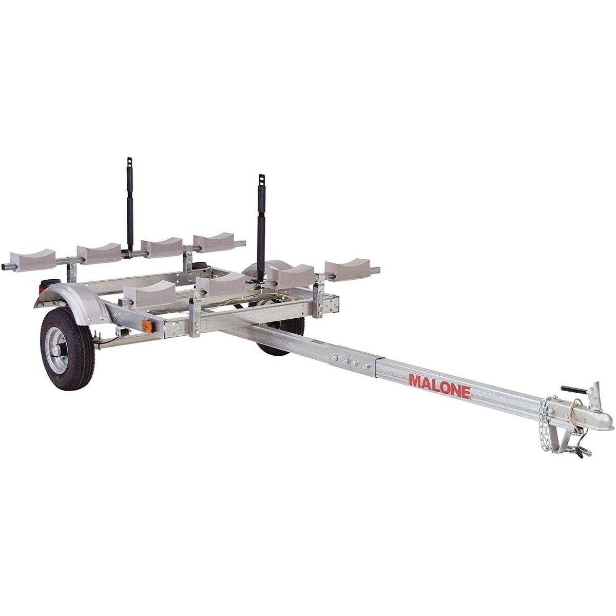 Malone EcoLight 4 Kayak Trailer Package (1 Stacker + 4 Sets Foam Blocks)