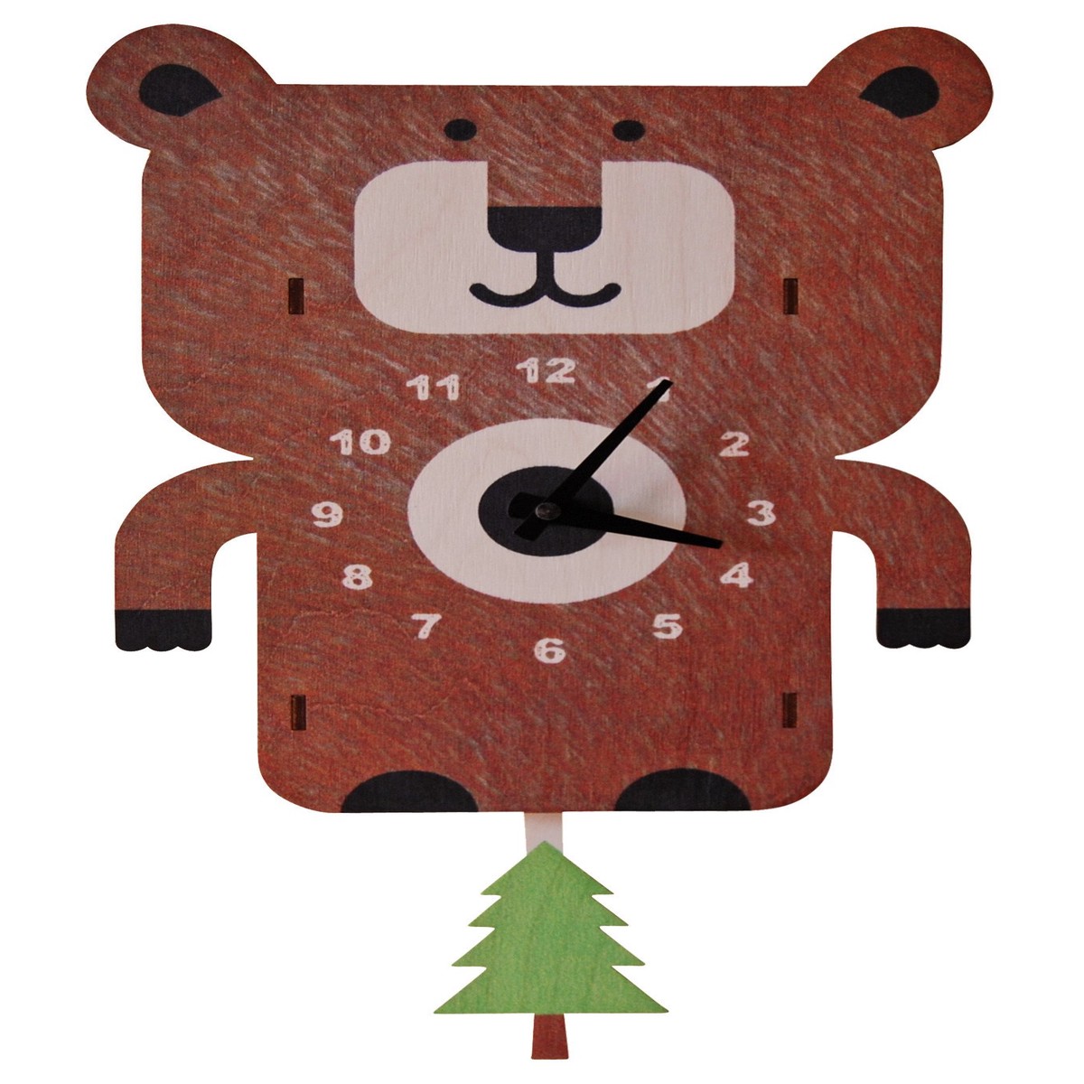 Popclox Bear Pendulum Clock – Wood