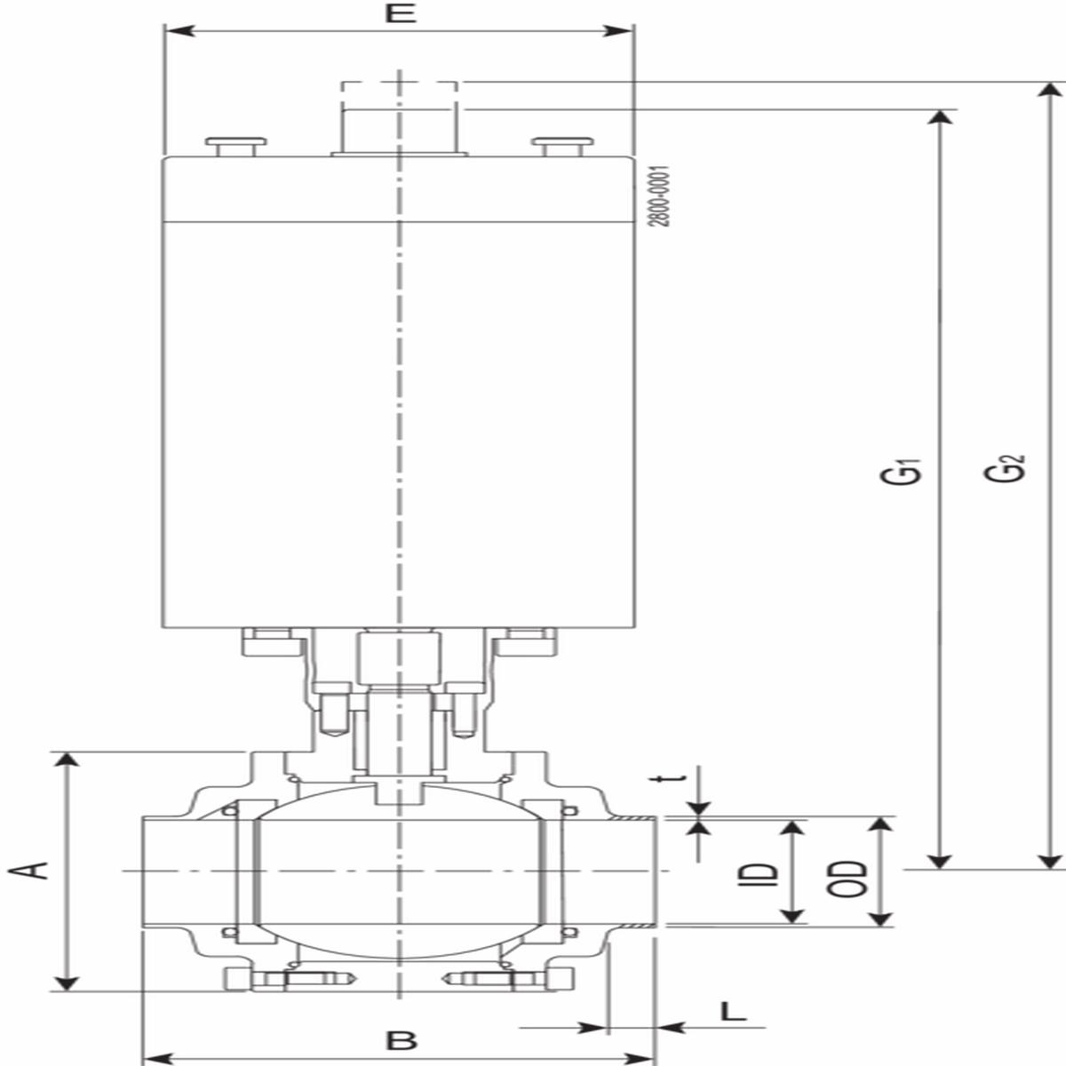 BALL VALVE SBV-ISO25-CL/CL-NO
